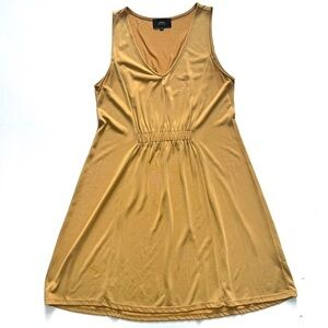 COA Anthropologie Yellow Gold Sleeveless Dress size M